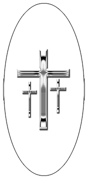 DG5000-517-SL-WT Silver 3 Crosses White